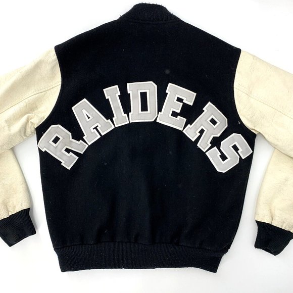 Vintage Chalk Line NFL Los Angeles Raiders AFC Wool Varsity Jacket M READ AS IS - Picture 1 of 14